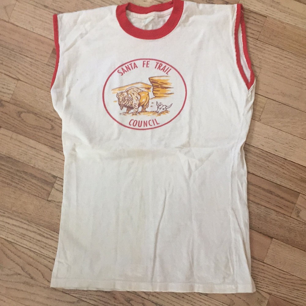 Vintage sleeveless Santa Fe Trail T-shirt Scout
